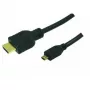 LogiLink High Speed with Ethernet HDMI į Micro HDMI laidas 1m Juodas