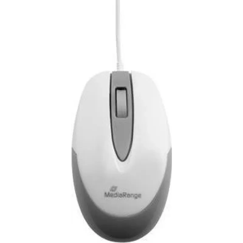 MEDIARANGE MROS214 - dešinei rankai - optinė - USB A tipo - 1000 DPI - pilka - balta