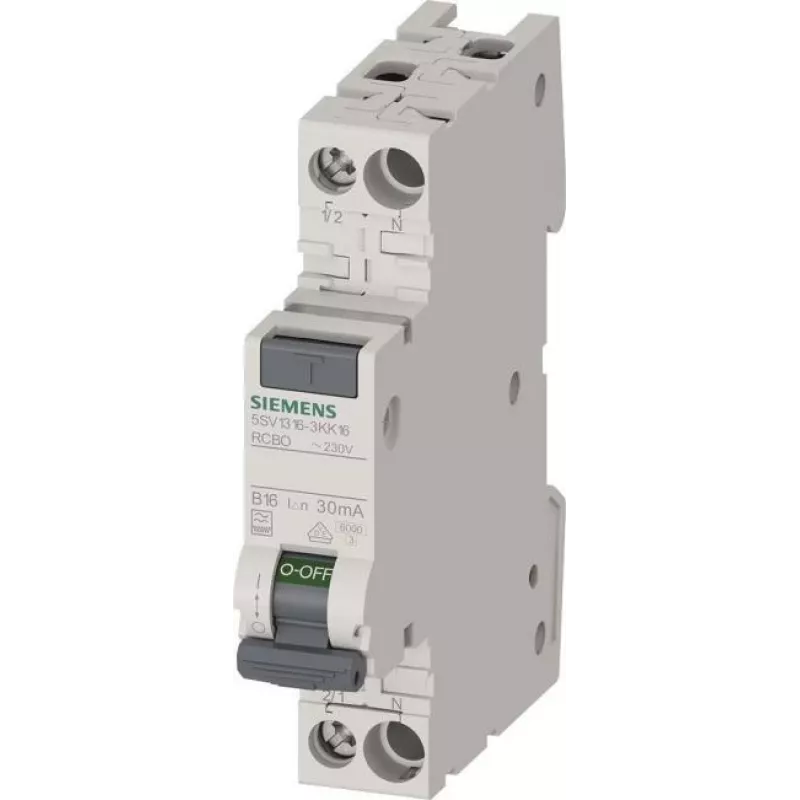 Siemens SENTRON 5SV1316-3KK16 RCBO Type F 30mA B16 1P+N 16A 6kA