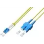 Lightwin LDP-09 LC-SC 5.0 Duplex Single-mode Fiber Optic Patch Cable, LC to SC, 5 m, Yellow, LSZH