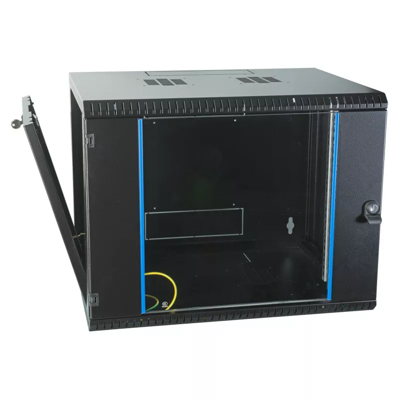 EFB-ELEKTRONIK 19 inch Sieninis Stovo Korpusas 9U, Fiksuotas, Vientisas, RAL 9005, Gylis 450 mm (691709VTS.45)