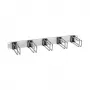 EFB-Elektronik 19 inch 1U Cable Management Panel, 5 x Double Brackets 110 mm, Front Panel RAL9005 (Jet Black)