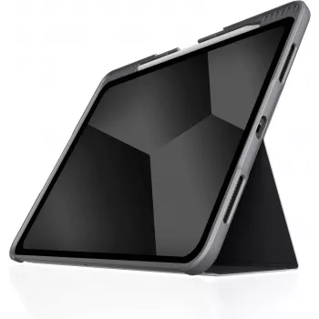 STM Dux Plus Folio iPad Pro 11 colių / iPad Air 4/5 kartos – juoda/permatoma