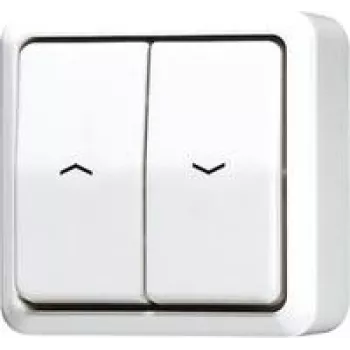 JUNG Žaliuzių/roletų jungiklis 10AX 250V 1 poliaus momentinis Alpių balta (639VAWW)