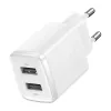 Baseus Compact Universal White AC Indoor Charger 10,5W 2 USB-A Ports