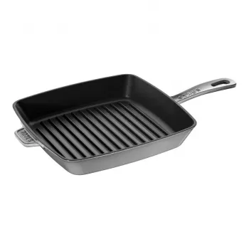 ZWILLING Staub ketaus kvadratinė keptuvė-grilis 26 cm Graphite Grey