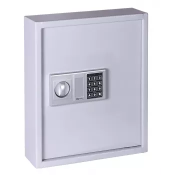 OLYMPIA GOsafe 50B raktų seifas su elektroniniu kodu, 50 kabliukų, pilkas, tvirtinamas prie sienos, tvirtas plienas