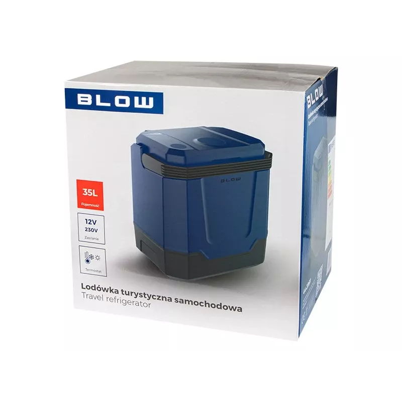 BLOW Tourist Car Fridge 35L – Termoelektrinis automobilinis šaldytuvas 12V/230V