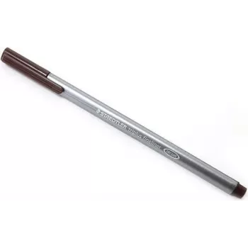 STAEDTLER triplus 334 Fineliner rašiklis - Van Dyck Brown - 0.3 mm linijos plotis - ergonomiškas trikampis korpusas - metalinis antgalis - DRY SAFE