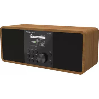 IMPERIAL Telestar TOP 25 Wooden Multifunction Radio Station with DAB+, FM, Internet Radio, CD Player, Bluetooth, Wi-Fi, USB, AUX-in, 20W RMS, 2.8 inch TFT Display, Walnut Finish