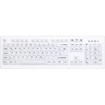 Active Key AK-C8100F Pilno dydžio laidas USB klaviatūra QWERTZ Šveicarijos išdėstymas Balta