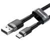 Baseus Cafule USB-A į USB-C laidas 0,5m Pilka+Juoda