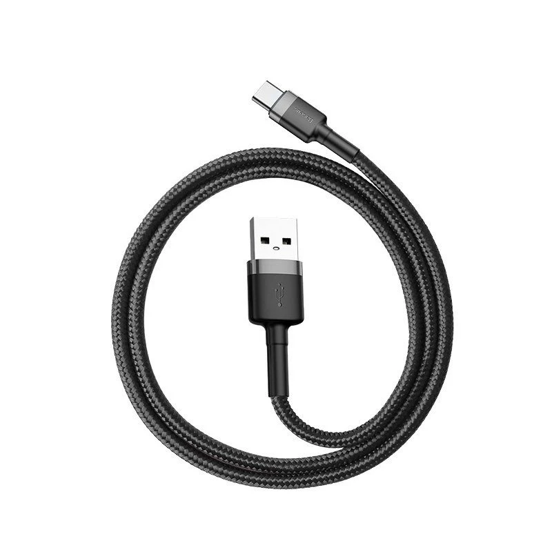 Baseus Cafule USB-A į USB-C laidas 0,5m Pilka+Juoda