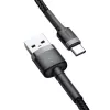 Baseus Cafule USB-A į USB-C laidas 0,5m Pilka+Juoda