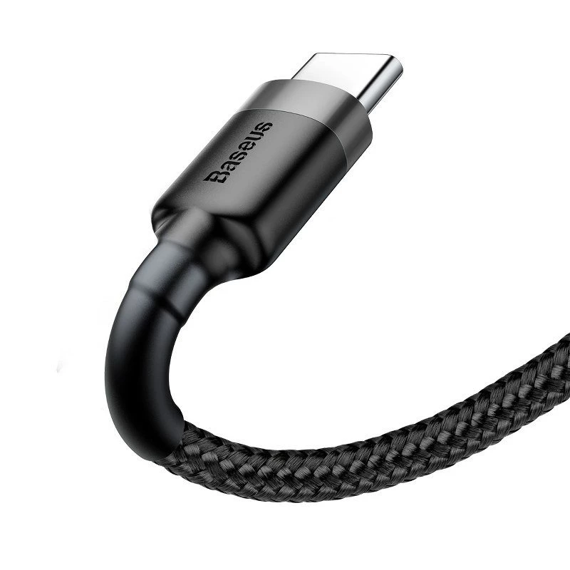 Baseus Cafule USB-A į USB-C laidas 0,5m Pilka+Juoda