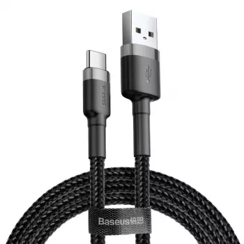 Baseus Cafule USB-A į USB-C laidas 0,5m Pilka+Juoda