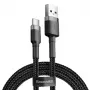 Baseus Cafule USB-A į USB-C laidas 0,5m Pilka+Juoda