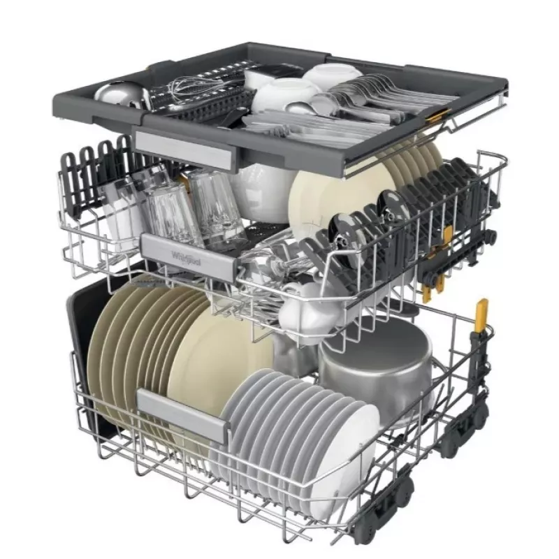 Whirlpool W7IHT40T Pilnai Integruota Indų Plovimo Mašina, 14 Servizų, Energijos Klasė C, 40 dB, NaturalDry