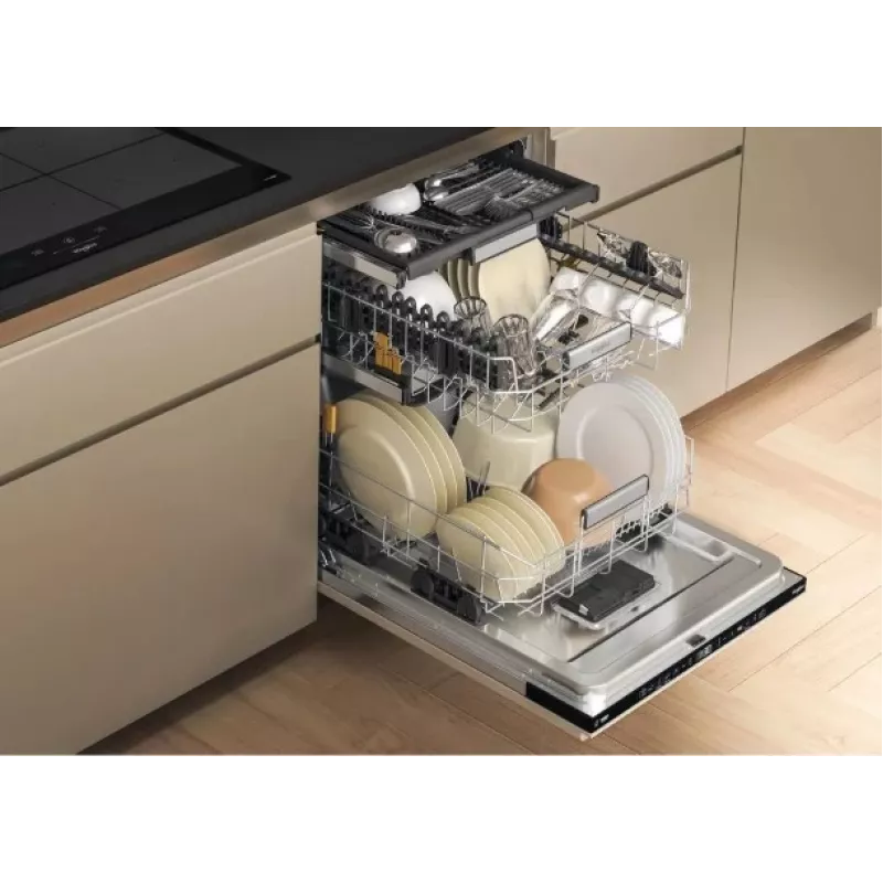 Whirlpool W7IHT40T Pilnai Integruota Indų Plovimo Mašina, 14 Servizų, Energijos Klasė C, 40 dB, NaturalDry