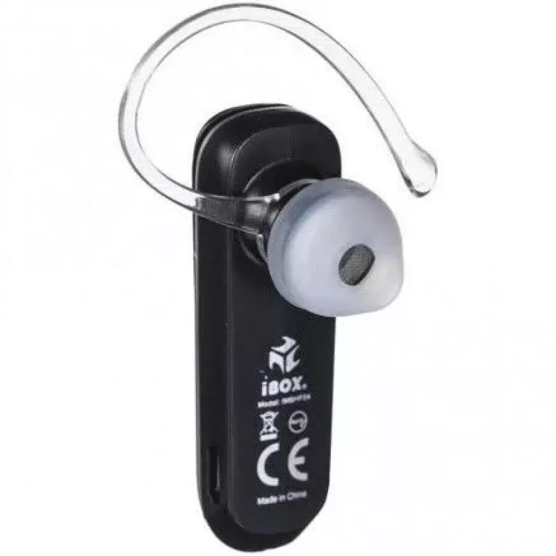 iBox BH4 Bluetooth ausinės su ausų kabliuku, belaidės, juodos