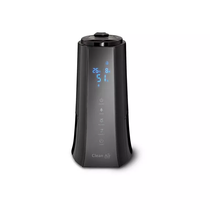 Clean Air Optima CA-603 Ultragarsinis Drėkintuvas su Jonizatoriumi, 5.5L, Šaltas ir Šiltas Rūkas, Iki 60 m², Skaitmeninis Liečiamas Skydelis, Nuotolinio Valdymo Pultelis, Wi-Fi Programa