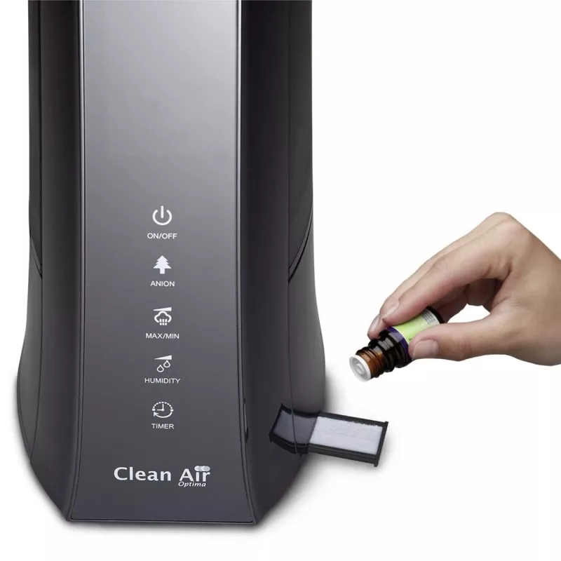 Clean Air Optima CA-603 Ultragarsinis Drėkintuvas su Jonizatoriumi, 5.5L, Šaltas ir Šiltas Rūkas, Iki 60 m², Skaitmeninis Liečiamas Skydelis, Nuotolinio Valdymo Pultelis, Wi-Fi Programa
