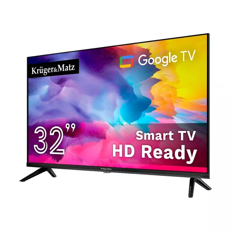 KRUGER & MATZ KM0232HD-G 32 colių HD Ready Smart TV, DLED, Wi-Fi, Juodos spalvos