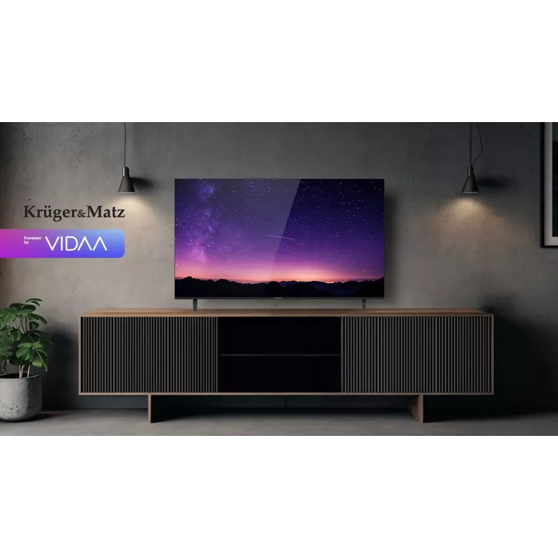 KRUGER & MATZ KM0255UHD-V3 139 cm (55 inch) 4K UHD DLED Smart TV Android TV 9.0 Wi-Fi Bluetooth Black