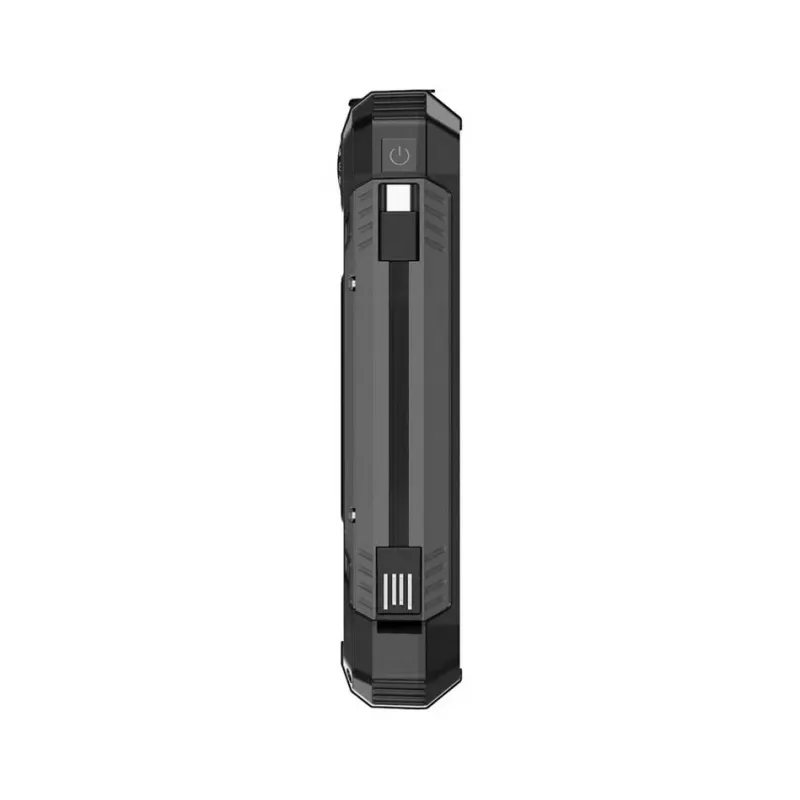 PowerNeed S20000Q 20000mAh lauko saulės energijos bankas su belaidžiu įkrovimu, QC3.0 ir PD 20W, juodas