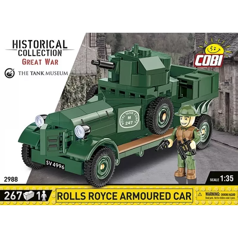 COBI KLOCKI Historical Collection Rolls-Royce Armoured Car 1920 Pattern Mk I Statybiniai Blokeliai (226 Detalės)