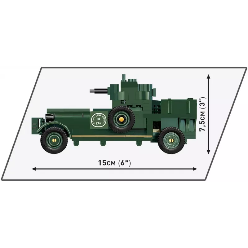 COBI KLOCKI Historical Collection Rolls-Royce Armoured Car 1920 Pattern Mk I Statybiniai Blokeliai (226 Detalės)