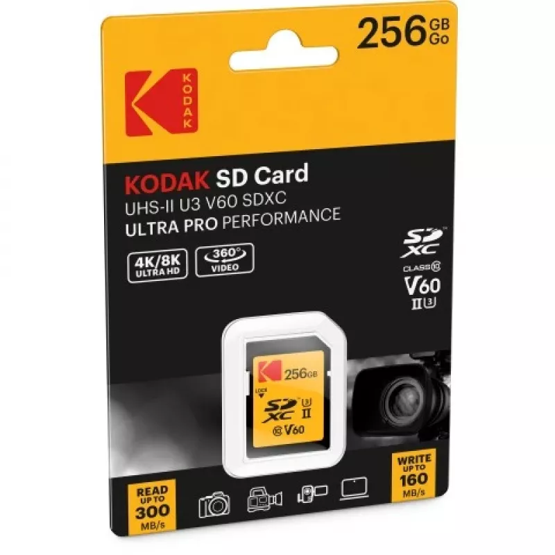 Kodak SDXC 256GB UHS-II U3 V60 Ultra Pro atminties kortelė