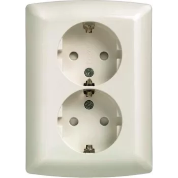 Siemens Schuko dvigubas kištukinis lizdas 10/16A 250V 5UB2211 - Maitinimo lizdų priedai