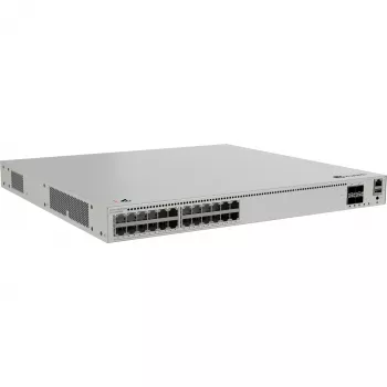 Huawei eKitEngine S310-24PN4X valdomas L2+ PoE+ komutatorius – 24x 2.5G PoE+ prievadai + 4x 10G SFP+ uplinkai, 400W PoE biudžetas, montuojamas į stelažą