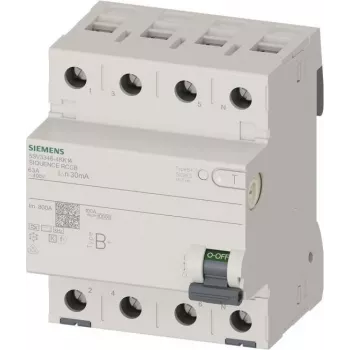 Siemens 5SV33464KK14 SENTRON 5SV3 RCCB Type B+ 63A 4-Pole 30mA liekamosios srovės automatas