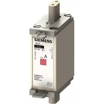 SIEMENS SENTRON 3NA6830-4 NH Fuse Link, NH000, 100A, 400V AC, gL/gG, su kombinuotu indikatoriumi ir izoliuotomis rankenomis