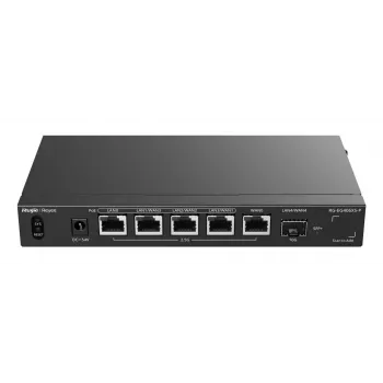 Ruijie Reyee RG-EG406XS-P Multi-WAN debesų valdymo šliuzo maršrutizatorius, 6x 2.5GE RJ45, 1x 10GE SFP+, 4 PoE, VPN, Rackmount