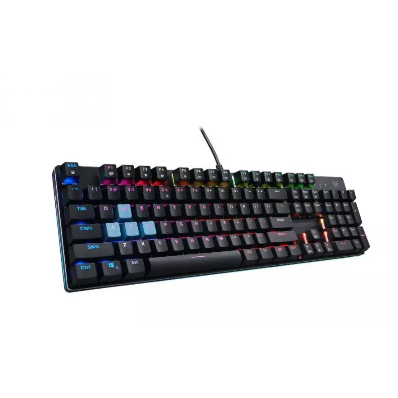 Acer Predator Aethon 303 Gaming Keyboard - Wired - Kailh Blue Mechanical Switches - RGB Backlight - US Layout - Black