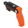 Black & Decker BDCSFL20C-QW 3,6V belaidis atsuktuvas su žibintuvėliu, juodai oranžinis