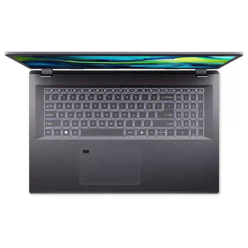 Acer Aspire 17 A17-51M-70UX nešiojamas kompiuteris - Intel Core 7 150U, 16GB RAM, 512GB SSD, 17.3 inch Full HD ekranas, Windows 11 Home, pilka