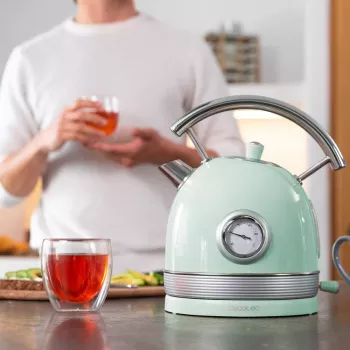 Cecotec Kettle ThermoSense 420 Vintage 2200 W Electric 1.8 L Stainless Steel 360° Rotational Base Light Green