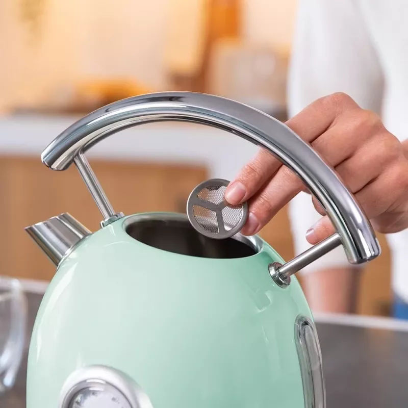 Cecotec Kettle ThermoSense 420 Vintage 2200 W Electric 1.8 L Stainless Steel 360° Rotational Base Light Green