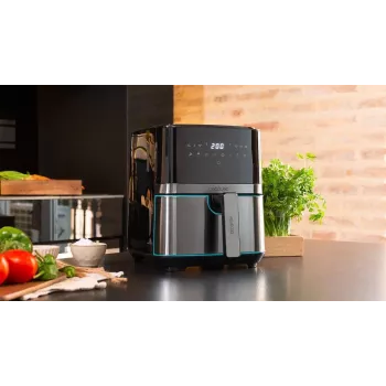 Cecotec Cecofry Full InoxBlack 5500 Pro Karšto oro gruzdintuvė, 1700 W, 5.5 L, Juoda/Nerūdijantis plienas