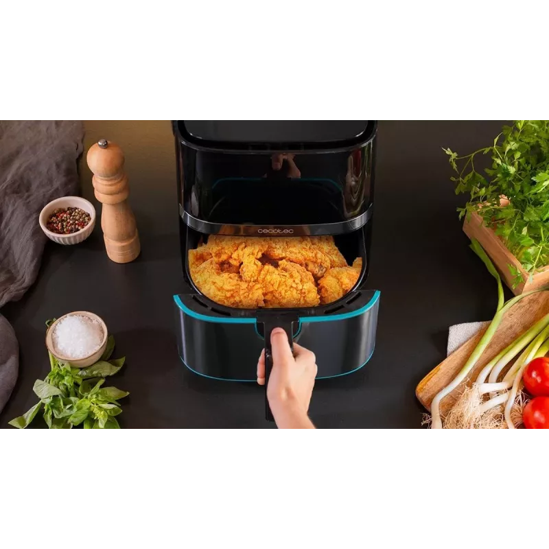 Cecotec Cecofry Full InoxBlack 5500 Pro Karšto oro gruzdintuvė, 1700 W, 5.5 L, Juoda/Nerūdijantis plienas