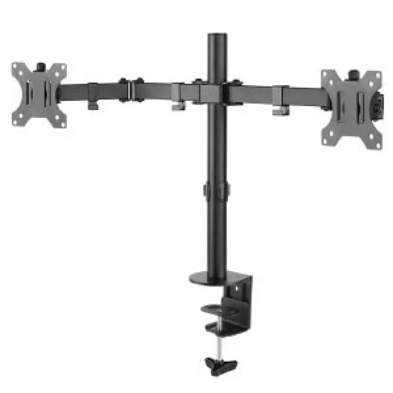 Maclean MC-884 Vieno Monitorio Laikiklis Ant Stalo 17-32 inch Ekranams, Juodas, Dujinė Spyruoklė, USB 3.0