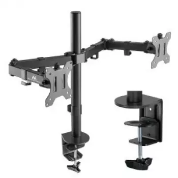 Maclean MC-884 Vieno Monitorio Laikiklis Ant Stalo 17-32 inch Ekranams, Juodas, Dujinė Spyruoklė, USB 3.0