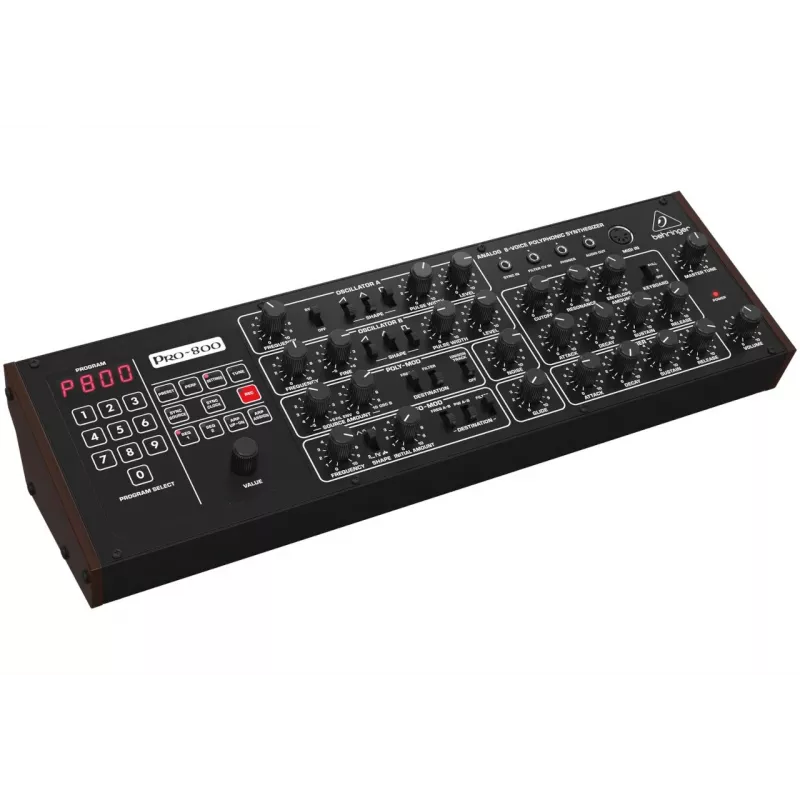 Behringer PRO-800 Analogue Synthesizer - 8-Voice Desktop Module su 16 VCO, Arpeggiatorium ir Poly Chain