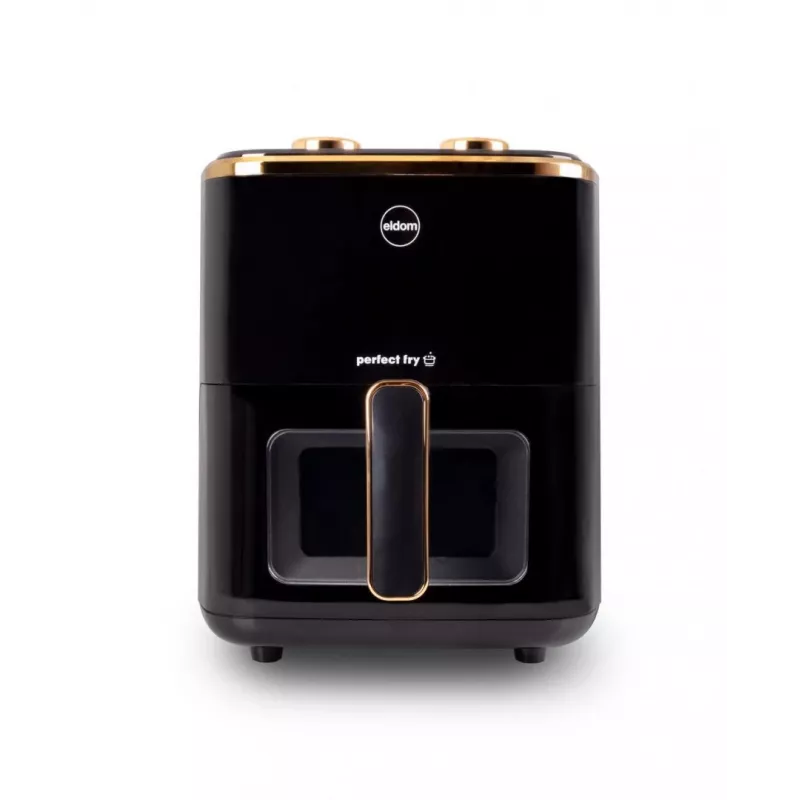 ELDOM FRITTA Karšto oro gruzdintuvė be riebalų 5.0 L, reguliuojama temperatūra, laikmatis, 1500 W, juoda