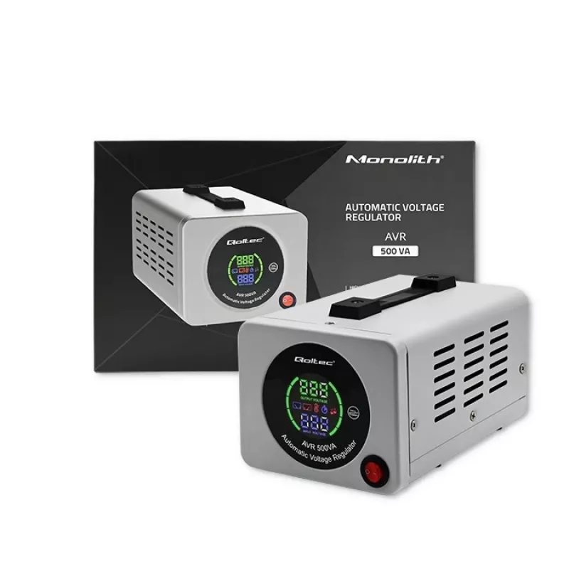 Qoltec 50722 Automatinis įtampos stabilizatorius AVR 500VA 300W
