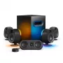 SteelSeries Arena 9 5.1 kanalų garsiakalbių sistema su belaidžiu žemų dažnių garsiakalbiu, Bluetooth 5.0, RGB apšvietimu, juoda